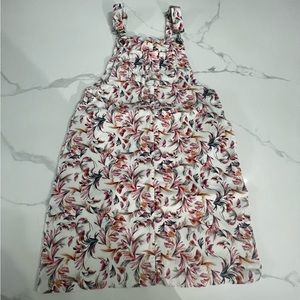 GIRLS floral tropical overall dress size 14 great condition